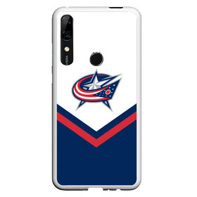 Чехол для Honor P Smart Z с принтом Columbus Blue Jackets в Кировске, Силикон | Область печати: задняя сторона чехла, без боковых панелей | america | canada | hockey | nhl | usa | америка | блю | джекетс | канада | коламбус | лед | нхл | сша | хоккей