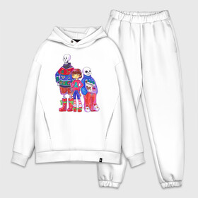 Мужской костюм хлопок OVERSIZE с принтом Sans and papyrus christmas в Кировске,  |  | christmas | papyrus | sans | sans and papyrus | undertale | новый год