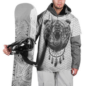 Накидка на куртку 3D с принтом Bear Dreamcatcher в Кировске, 100% полиэстер |  | bear | beast | forest | russia | siberian | зверь | лес | ловец | медведь | россия | сибирь | сон | ярость