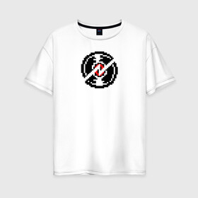 Женская футболка хлопок Oversize с принтом Dave Striders logo в Кировске, 100% хлопок | свободный крой, круглый ворот, спущенный рукав, длина до линии бедер
 | homestuck | strider | t shirt_logo | дейв_страйдер | страйдер | хоумстак