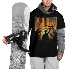 Накидка на куртку 3D с принтом Zombie Boom в Кировске, 100% полиэстер |  | Тематика изображения на принте: doom | зомби