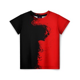 Детская футболка 3D с принтом Blood Rage в Кировске, 100% гипоаллергенный полиэфир | прямой крой, круглый вырез горловины, длина до линии бедер, чуть спущенное плечо, ткань немного тянется | blood | dark | killer | monster | zombie | зомби | кровь | монстр | нечисть