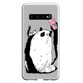 Чехол для Samsung Galaxy S10 с принтом panda в Кировске, Силикон | Область печати: задняя сторона чехла, без боковых панелей | dd | drop dead | dropdead | panda