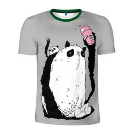 Мужская футболка 3D спортивная с принтом panda в Кировске, 100% полиэстер с улучшенными характеристиками | приталенный силуэт, круглая горловина, широкие плечи, сужается к линии бедра | dd | drop dead | dropdead | panda