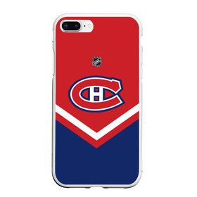 Чехол для iPhone 7Plus/8 Plus матовый с принтом Montreal Canadiens в Кировске, Силикон | Область печати: задняя сторона чехла, без боковых панелей | Тематика изображения на принте: america | canada | hockey | nhl | usa | америка | канада | канадиенс | лед | монреаль | нхл | сша | хоккей