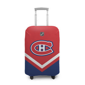 Чехол для чемодана 3D с принтом Montreal Canadiens в Кировске, 86% полиэфир, 14% спандекс | двустороннее нанесение принта, прорези для ручек и колес | america | canada | hockey | nhl | usa | америка | канада | канадиенс | лед | монреаль | нхл | сша | хоккей