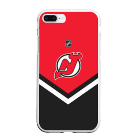 Чехол для iPhone 7Plus/8 Plus матовый с принтом New Jersey Devils в Кировске, Силикон | Область печати: задняя сторона чехла, без боковых панелей | america | canada | hockey | nhl | usa | америка | девилз | джерси | канада | лед | нхл | нью | сша | хоккей