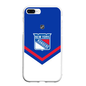 Чехол для iPhone 7Plus/8 Plus матовый с принтом New York Rangers в Кировске, Силикон | Область печати: задняя сторона чехла, без боковых панелей | america | canada | hockey | nhl | usa | америка | канада | лед | нхл | нью йорк | рейнджерс | сша | хоккей