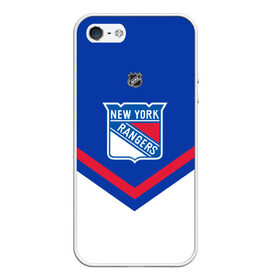 Чехол для iPhone 5/5S матовый с принтом New York Rangers в Кировске, Силикон | Область печати: задняя сторона чехла, без боковых панелей | america | canada | hockey | nhl | usa | америка | канада | лед | нхл | нью йорк | рейнджерс | сша | хоккей