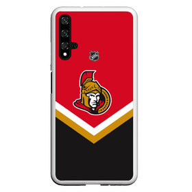 Чехол для Honor 20 с принтом Ottawa Senators в Кировске, Силикон | Область печати: задняя сторона чехла, без боковых панелей | Тематика изображения на принте: america | canada | hockey | nhl | usa | америка | канада | лед | нхл | оттава | сенаторз | сша | хоккей