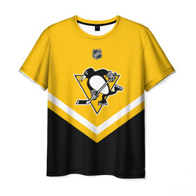 Мужская футболка 3D с принтом Pittsburgh Penguins в Кировске, 100% полиэфир | прямой крой, круглый вырез горловины, длина до линии бедер | Тематика изображения на принте: america | canada | hockey | nhl | usa | америка | канада | лед | нхл | пингвинз | питтсбург | сша | хоккей