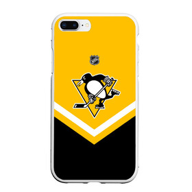 Чехол для iPhone 7Plus/8 Plus матовый с принтом Pittsburgh Penguins в Кировске, Силикон | Область печати: задняя сторона чехла, без боковых панелей | america | canada | hockey | nhl | usa | америка | канада | лед | нхл | пингвинз | питтсбург | сша | хоккей