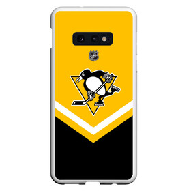 Чехол для Samsung S10E с принтом Pittsburgh Penguins в Кировске, Силикон | Область печати: задняя сторона чехла, без боковых панелей | america | canada | hockey | nhl | usa | америка | канада | лед | нхл | пингвинз | питтсбург | сша | хоккей