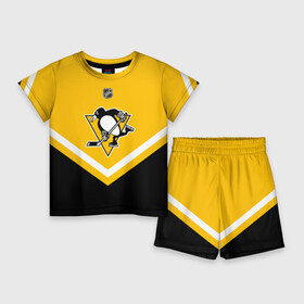 Детский костюм с шортами 3D с принтом Pittsburgh Penguins в Кировске,  |  | america | canada | hockey | nhl | usa | америка | канада | лед | нхл | пингвинз | питтсбург | сша | хоккей