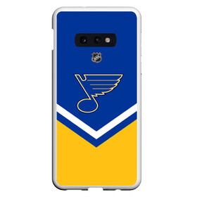 Чехол для Samsung S10E с принтом St Louis Blues в Кировске, Силикон | Область печати: задняя сторона чехла, без боковых панелей | america | canada | hockey | nhl | usa | америка | блюз | канада | лед | нхл | сент луис | сша | хоккей