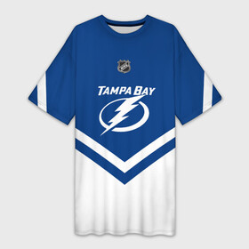 Платье-футболка 3D с принтом Tampa Bay Lightning в Кировске,  |  | america | canada | hockey | nhl | usa | америка | бэй | канада | лайтнинг | лед | нхл | сша | тампа | хоккей