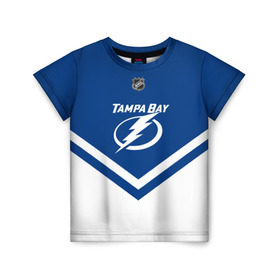 Детская футболка 3D с принтом Tampa Bay Lightning в Кировске, 100% гипоаллергенный полиэфир | прямой крой, круглый вырез горловины, длина до линии бедер, чуть спущенное плечо, ткань немного тянется | america | canada | hockey | nhl | usa | америка | бэй | канада | лайтнинг | лед | нхл | сша | тампа | хоккей