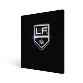 Холст квадратный с принтом Los Angeles Kings в Кировске, 100% ПВХ |  | hockey | kings | los angeles | nhl | корона | нхл | хоккеист | хоккей