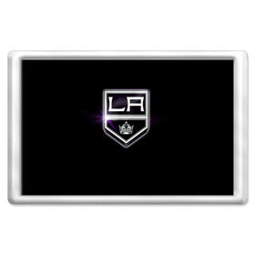 Магнит 45*70 с принтом Los Angeles Kings в Кировске, Пластик | Размер: 78*52 мм; Размер печати: 70*45 | hockey | kings | los angeles | nhl | корона | нхл | хоккеист | хоккей