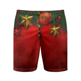 Мужские шорты 3D спортивные с принтом Новый год в Кировске,  |  | christmas | новогодний | рождество | украшения
