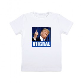 Детская футболка хлопок с принтом Трамп 1 в Кировске, 100% хлопок | круглый вырез горловины, полуприлегающий силуэт, длина до линии бедер | america | donald | trump | usa | америка | дональд | трамп