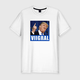 Мужская футболка премиум с принтом Трамп 1 в Кировске, 92% хлопок, 8% лайкра | приталенный силуэт, круглый вырез ворота, длина до линии бедра, короткий рукав | america | donald | trump | usa | америка | дональд | трамп