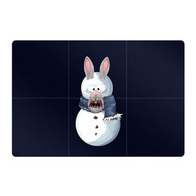 Магнитный плакат 3Х2 с принтом Снэпчат кролик в Кировске, Полимерный материал с магнитным слоем | 6 деталей размером 9*9 см | Тематика изображения на принте: snapchat | радуга | снеговик | снэпчат | уши | фильтр | язык