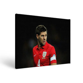 Холст прямоугольный с принтом Steven Gerrard в Кировске, 100% ПВХ |  | england national team | premier league | steven gerrard | англия | ливерпуль | стивен джеррард | футбол