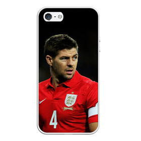 Чехол для iPhone 5/5S матовый с принтом Steven Gerrard в Кировске, Силикон | Область печати: задняя сторона чехла, без боковых панелей | england national team | premier league | steven gerrard | англия | ливерпуль | стивен джеррард | футбол