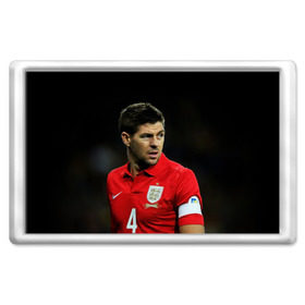 Магнит 45*70 с принтом Steven Gerrard в Кировске, Пластик | Размер: 78*52 мм; Размер печати: 70*45 | Тематика изображения на принте: england national team | premier league | steven gerrard | англия | ливерпуль | стивен джеррард | футбол