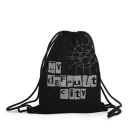 Рюкзак-мешок 3D с принтом Default City в Кировске, 100% полиэстер | плотность ткани — 200 г/м2, размер — 35 х 45 см; лямки — толстые шнурки, застежка на шнуровке, без карманов и подкладки | default | lifestyle | moscow | город | москва | стиль