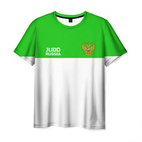 Мужская футболка 3D с принтом Дзюдо в Кировске, 100% полиэфир | прямой крой, круглый вырез горловины, длина до линии бедер | judo | дзюдо | единоборства | россия | спорт | федерация