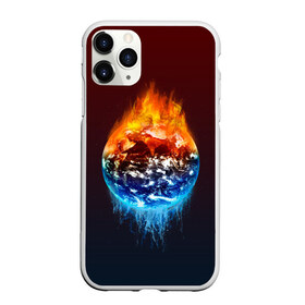 Чехол для iPhone 11 Pro Max матовый с принтом Огонь против воды в Кировске, Силикон |  | battle | fire | galaxy | planet | space | water | битва | вода | галактика | земля | космос | огонь | пламя | планета