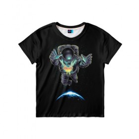 Детская футболка 3D с принтом Космическая бабочка в Кировске, 100% гипоаллергенный полиэфир | прямой крой, круглый вырез горловины, длина до линии бедер, чуть спущенное плечо, ткань немного тянется | astro | butterfly | galaxy | planet | space | star | бабочка | галактика | звезда | земля | космонавт | космос | планета