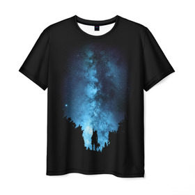 Мужская футболка 3D с принтом Млечный путь в Кировске, 100% полиэфир | прямой крой, круглый вырез горловины, длина до линии бедер | galaxy | milky way | night | space | star | вселенная | галактика | звезды | космос | млечный | ночь | путь