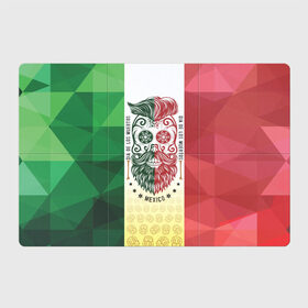 Магнитный плакат 3Х2 с принтом Мексика в Кировске, Полимерный материал с магнитным слоем | 6 деталей размером 9*9 см | мексика | флаг | череп