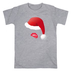 Мужская футболка хлопок с принтом Santa`s girl в Кировске, 100% хлопок | прямой крой, круглый вырез горловины, длина до линии бедер, слегка спущенное плечо. | 