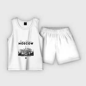 Детская пижама с шортами хлопок с принтом Москва, ВДНХ в Кировске,  |  | Тематика изображения на принте: 