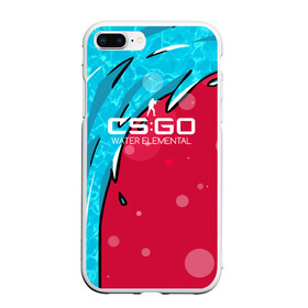 Чехол для iPhone 7Plus/8 Plus матовый с принтом csgo - Water Elemental glock-18 style (Водяной) в Кировске, Силикон | Область печати: задняя сторона чехла, без боковых панелей | cs | csgo | dragon | elemental | tatoo | water | водяной | го | кс