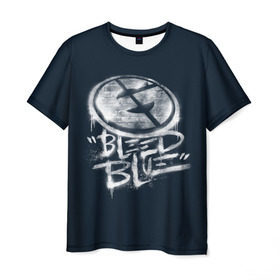 Мужская футболка 3D с принтом Bleed Blue в Кировске, 100% полиэфир | прямой крой, круглый вырез горловины, длина до линии бедер | dota | evil geniuses | international | team | ti5 | дота | злые гении | интернешнл