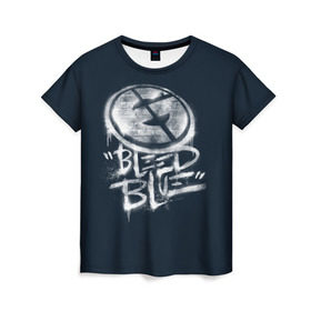 Женская футболка 3D с принтом Bleed Blue в Кировске, 100% полиэфир ( синтетическое хлопкоподобное полотно) | прямой крой, круглый вырез горловины, длина до линии бедер | dota | evil geniuses | international | team | ti5 | дота | злые гении | интернешнл