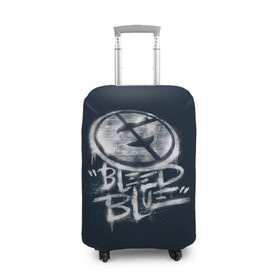 Чехол для чемодана 3D с принтом Bleed Blue в Кировске, 86% полиэфир, 14% спандекс | двустороннее нанесение принта, прорези для ручек и колес | dota | evil geniuses | international | team | ti5 | дота | злые гении | интернешнл