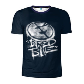 Мужская футболка 3D спортивная с принтом Bleed Blue в Кировске, 100% полиэстер с улучшенными характеристиками | приталенный силуэт, круглая горловина, широкие плечи, сужается к линии бедра | dota | evil geniuses | international | team | ti5 | дота | злые гении | интернешнл