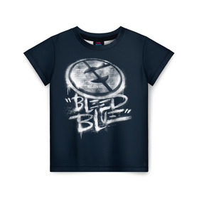 Детская футболка 3D с принтом Bleed Blue в Кировске, 100% гипоаллергенный полиэфир | прямой крой, круглый вырез горловины, длина до линии бедер, чуть спущенное плечо, ткань немного тянется | dota | evil geniuses | international | team | ti5 | дота | злые гении | интернешнл