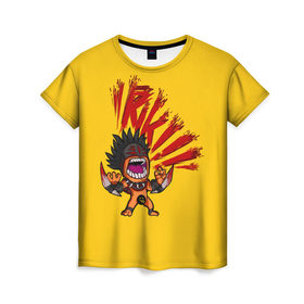 Женская футболка 3D с принтом Bloodseeker Rage в Кировске, 100% полиэфир ( синтетическое хлопкоподобное полотно) | прямой крой, круглый вырез горловины, длина до линии бедер | dota | rage | riki | блудсикер | дота | кровь | рики | ярость
