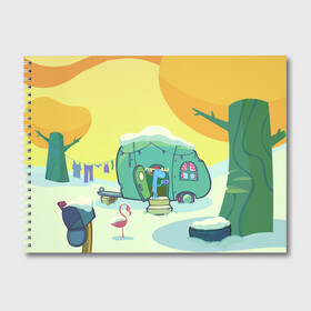 Альбом для рисования с принтом Happy Tree Friends в Кировске, 100% бумага
 | матовая бумага, плотность 200 мг. | Тематика изображения на принте: 