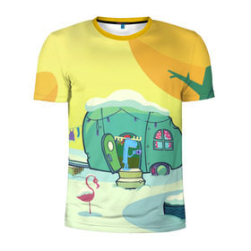 Мужская футболка 3D спортивная с принтом Happy Tree Friends в Кировске, 100% полиэстер с улучшенными характеристиками | приталенный силуэт, круглая горловина, широкие плечи, сужается к линии бедра | Тематика изображения на принте: 