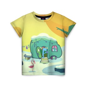 Детская футболка 3D с принтом Happy Tree Friends в Кировске, 100% гипоаллергенный полиэфир | прямой крой, круглый вырез горловины, длина до линии бедер, чуть спущенное плечо, ткань немного тянется | 