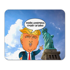 Коврик прямоугольный с принтом Трамп 9 в Кировске, натуральный каучук | размер 230 х 185 мм; запечатка лицевой стороны | america | donald | trump | usa | америка | дональд | трамп