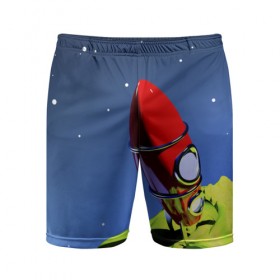 Мужские шорты 3D спортивные с принтом Ракета в Кировске,  |  | space | вселенная | яркий